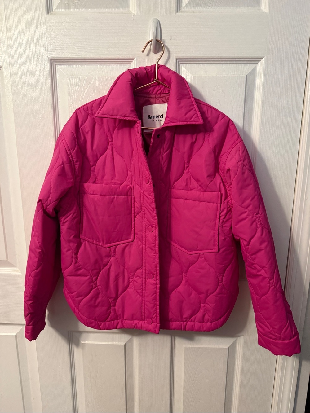 &merci Vibrant Pink Quilted Jacket